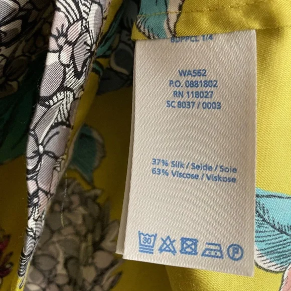 Boden Silk Blend Botanical Print Blouse - Picture 7 of 8